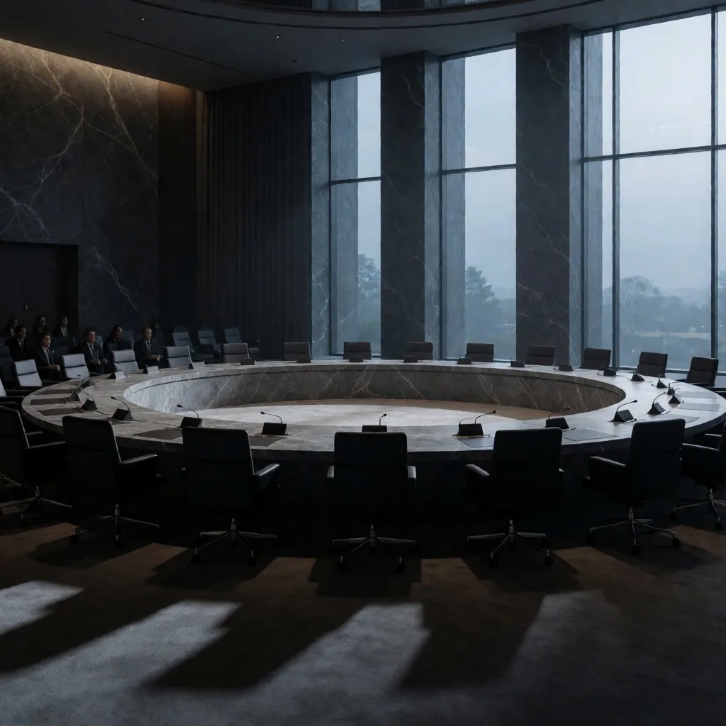 Salón de sesiones diplomáticas internacionales